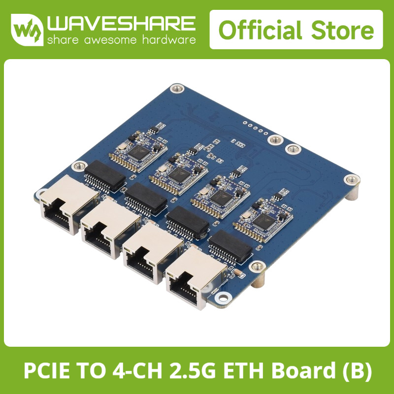 Waveshare PCIe TO 4-Ch Gigabit - Raspberry Pi 4 评论和价格