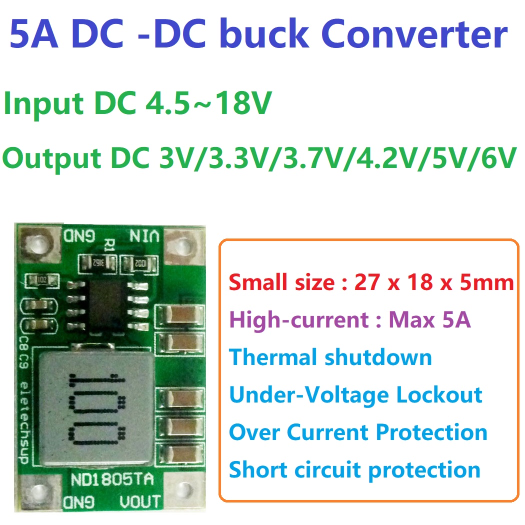 5A Buck DC-DC Converter Module - Raspberry Pi 4 评论和价格